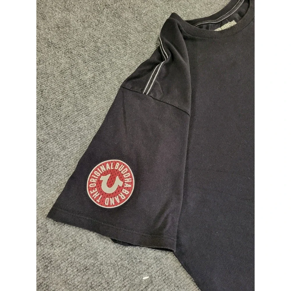 True Religion Men's T-Shirt Original Buddha Brand Size XXX-Large Black (3XL)